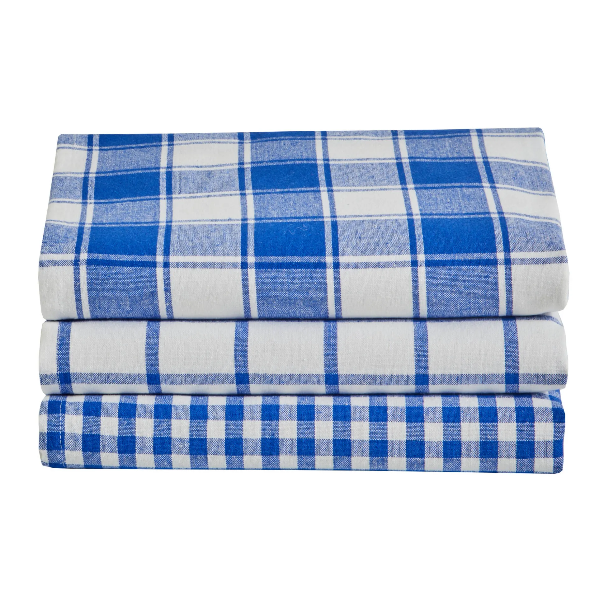 Katoenen droogdoek met ingeweven ruiten - set van 3