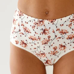 Katoenen maxislip in effen en bloemenprint - set van 7