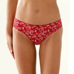 Katoenen midislip met "panter" print - Set van 4