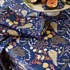 Katoenen servet met plantenprint - set van 3