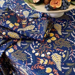 Katoenen tafellaken met plantenprint