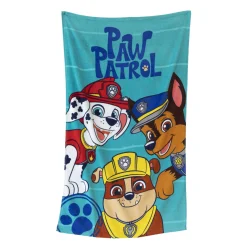 Kinderbadlaken Paw Patrol®, katoenen badstof en velours - 320g/m2