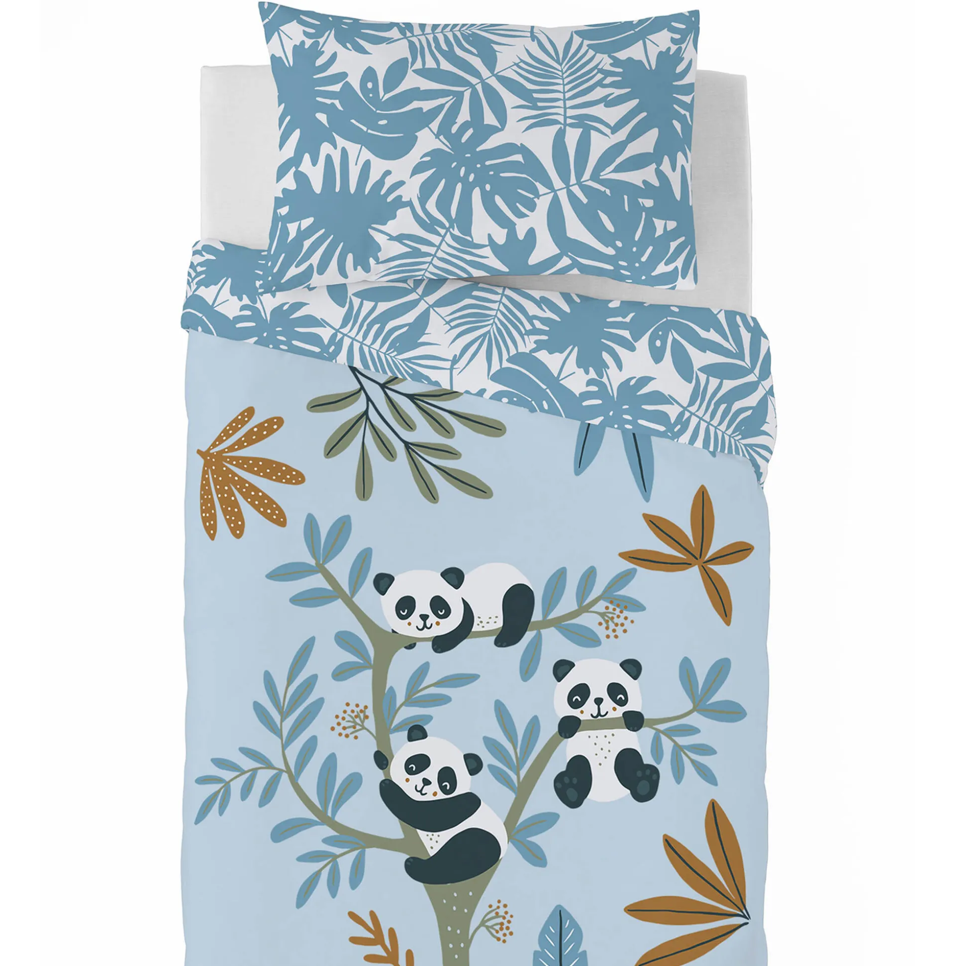 Kinderdekbed in microvezel met panda's 200 g/m²