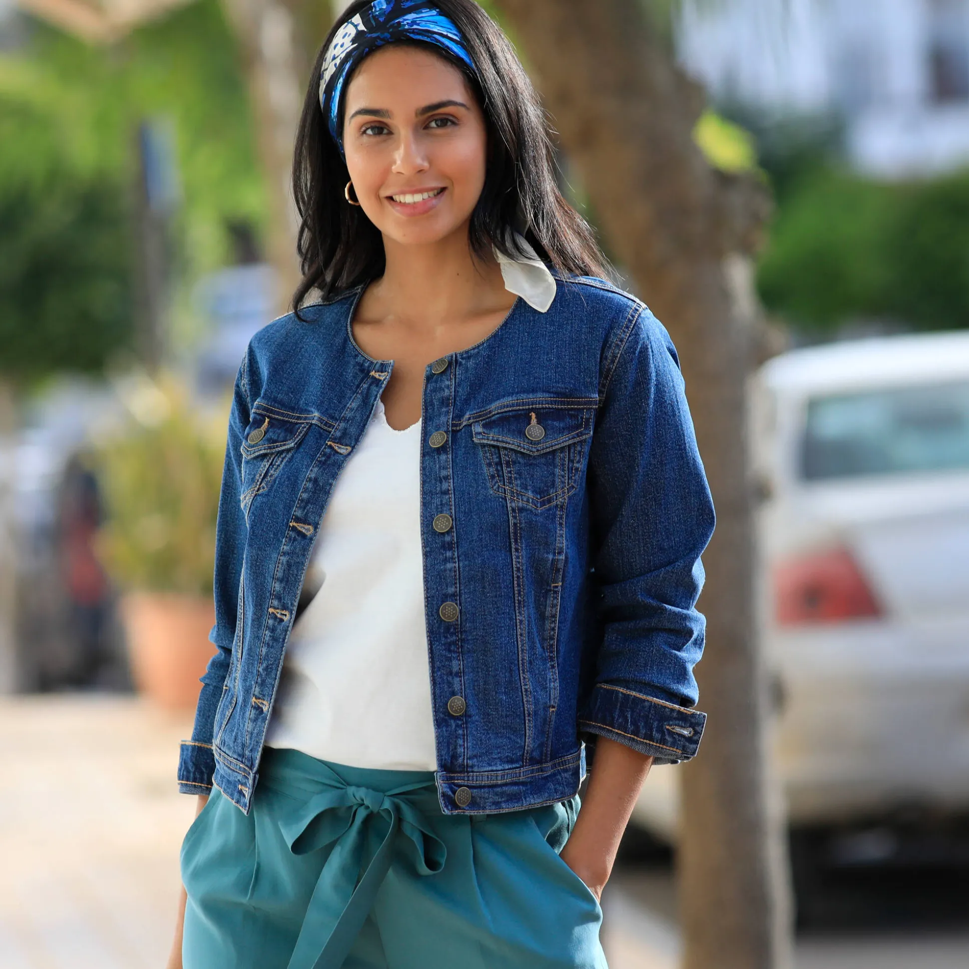Kort jasje in jeans