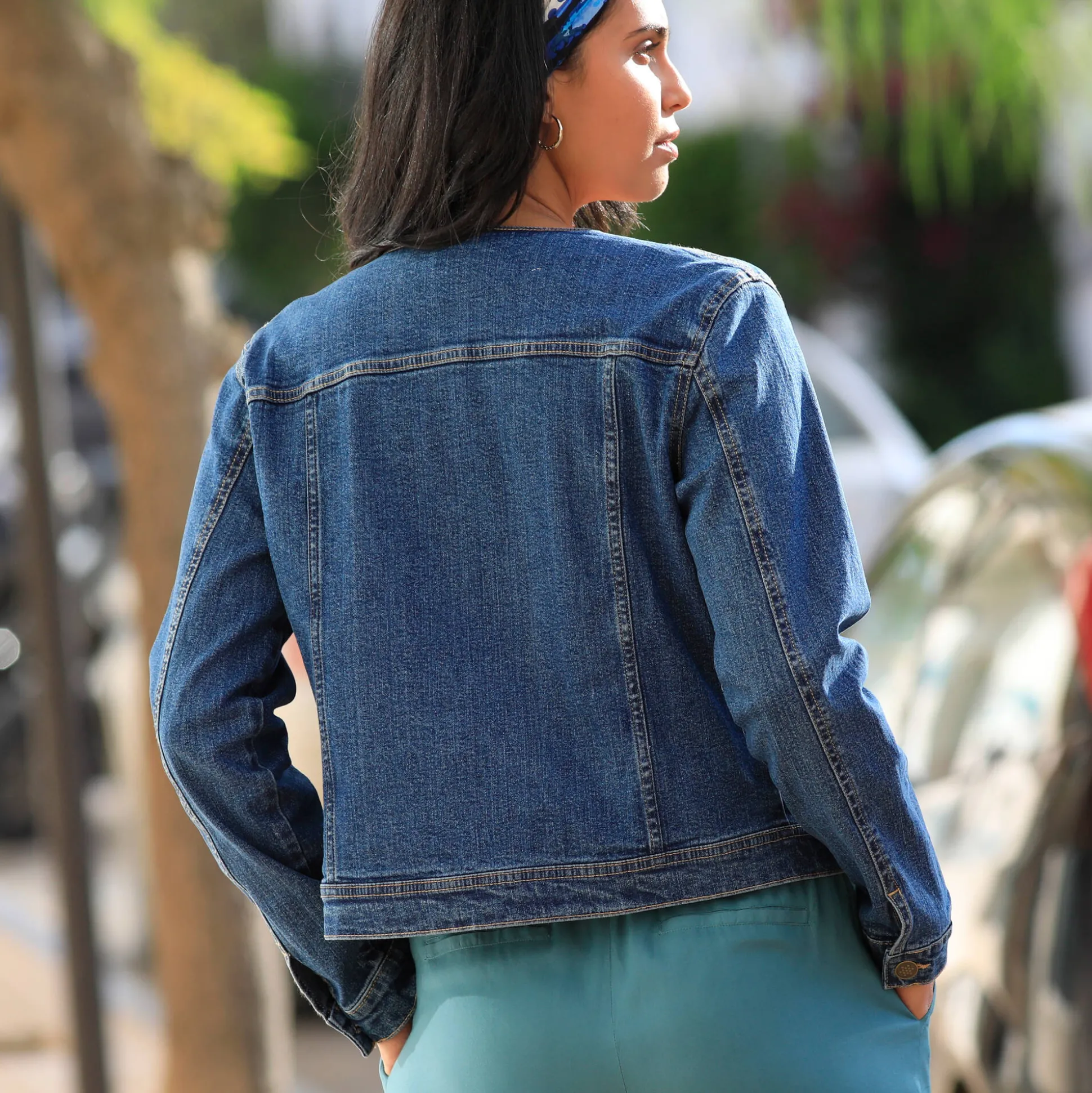 Kort jasje in jeans
