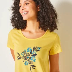 Kort nachthemd met bloemenprint