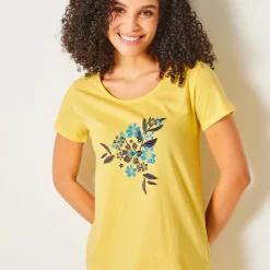 Kort nachthemd met bloemenprint