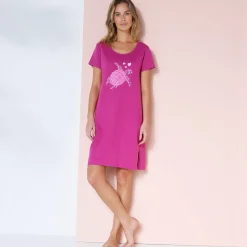 Kort nachthemd met schildpadprint