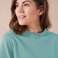 Koudewerend T-shirt in molton met opstaande kraag