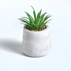 Kunstplant en pot in cement