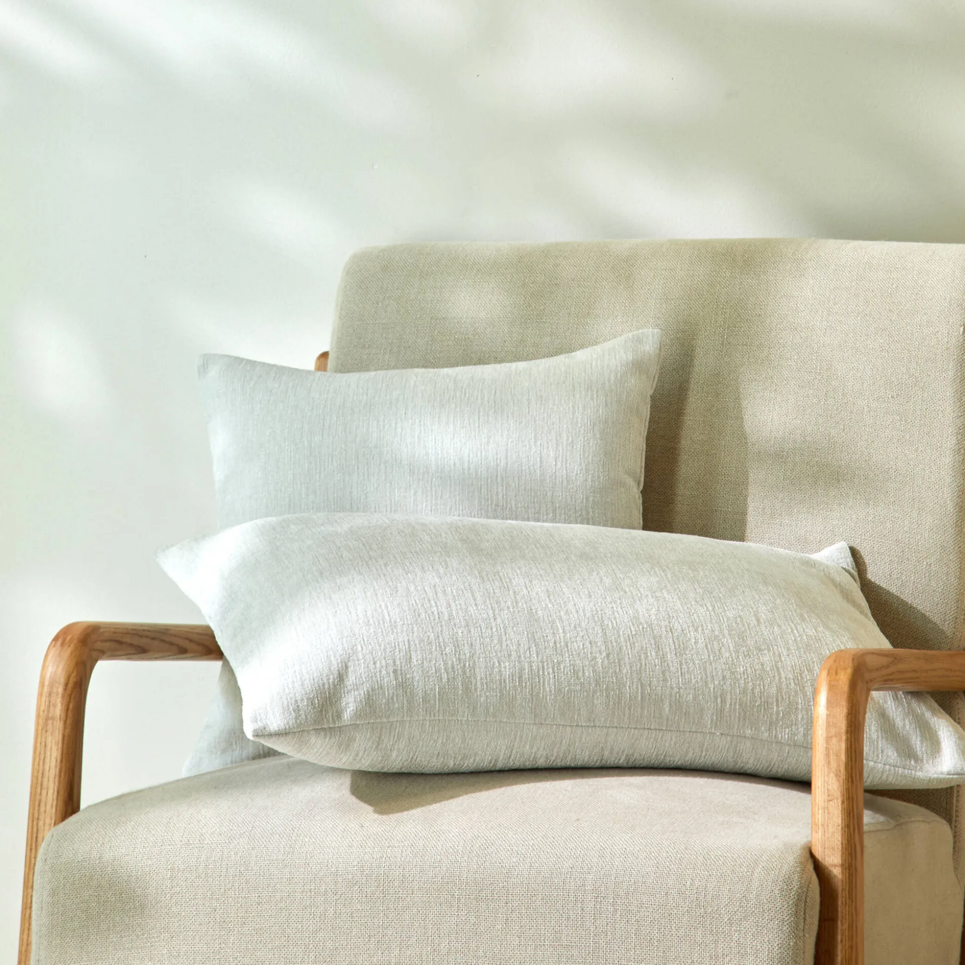 Kussenhoes in chenille - set van 2