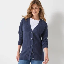 Lang vest met knoopsluiting