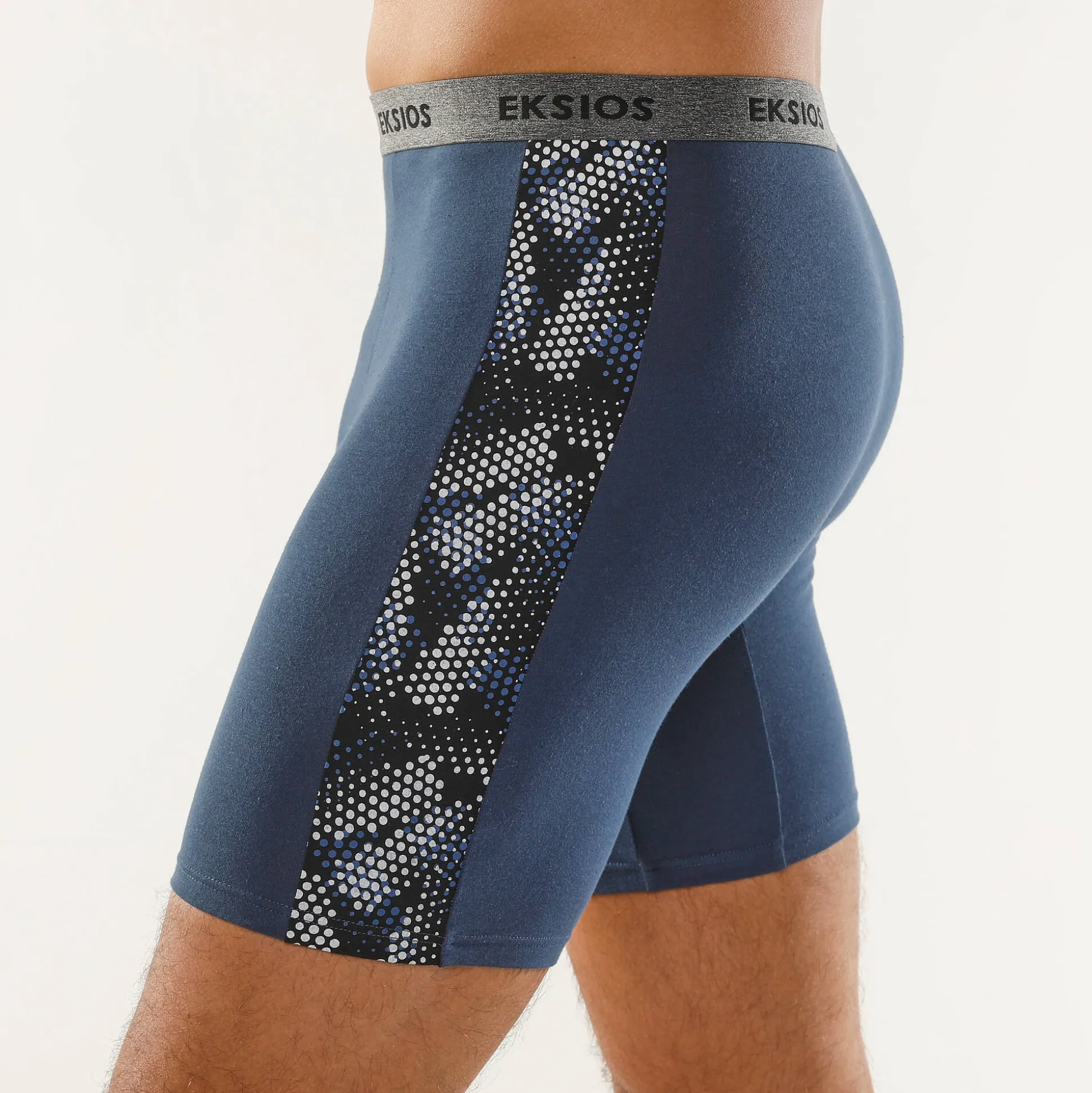 Lange boxer, bedrukt opzij, shortmodel - set van 2