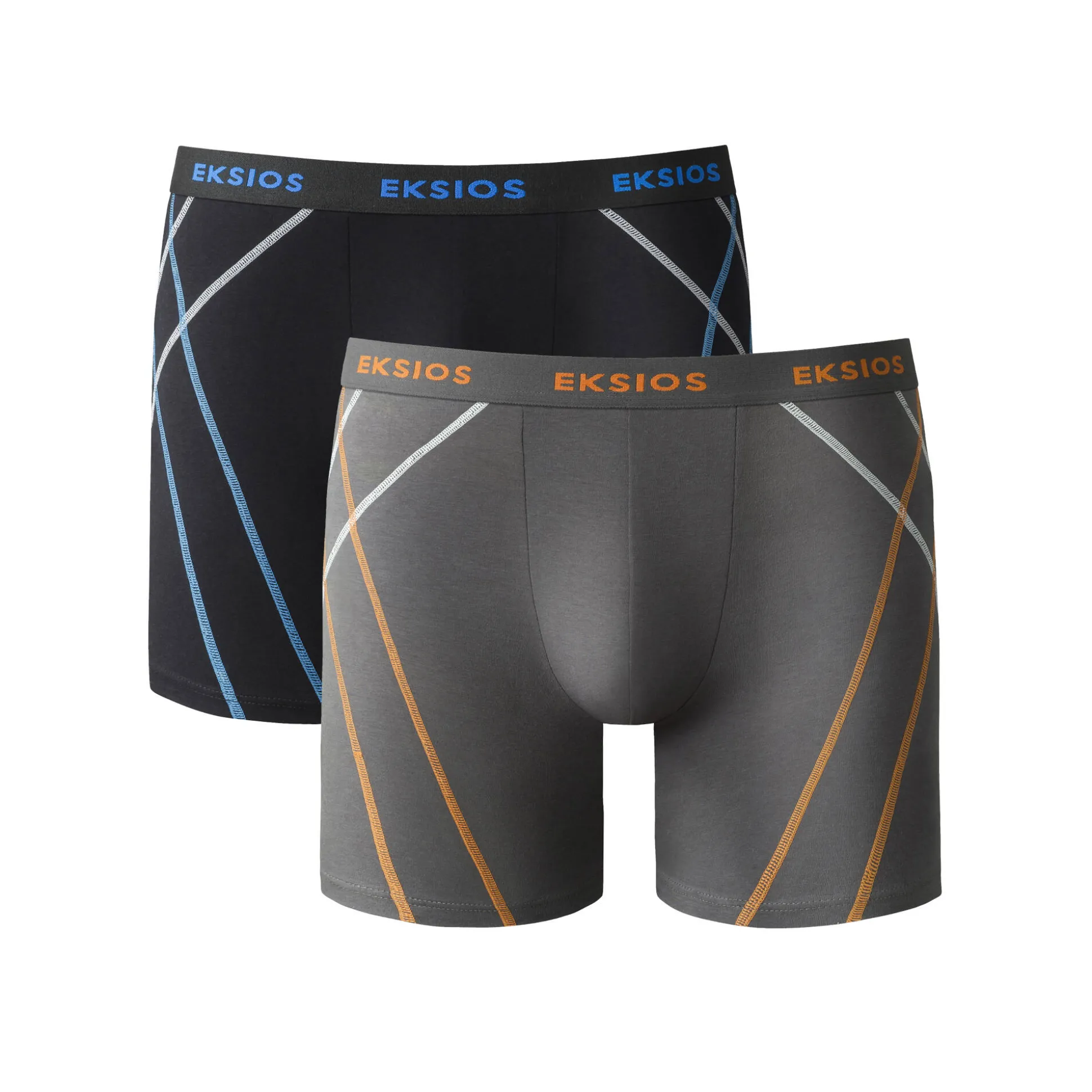 Lange shorty met sierstiksel, shortmodel - set van 2