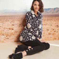 Legging, boutons fantaisie