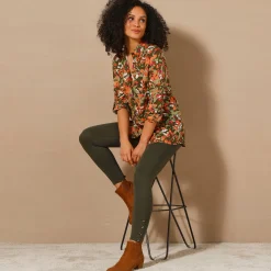 Legging met fantasieknopen
