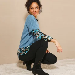 Legging met fantasieknopen