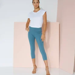 3/4-legging met hoge taille, platte buik