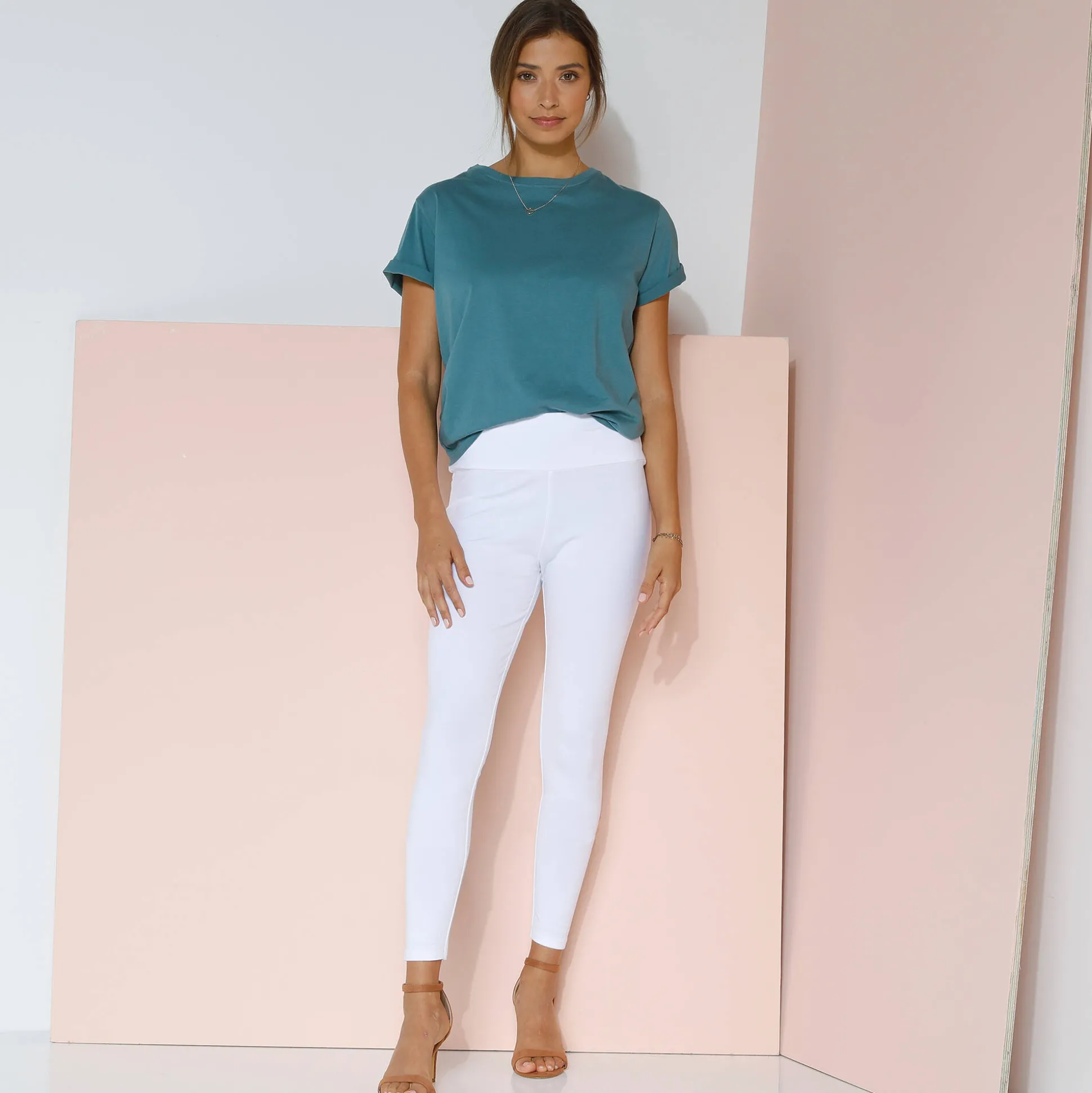 Legging met hoge taille, platte buik