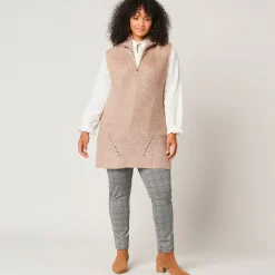 Legging met ingeweven ruitjes, elastische taille