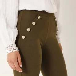 Legging met knooppandeffect, elastische taille