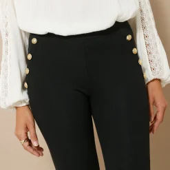 Legging met knooppandeffect, elastische taille