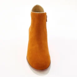 Leren boots met goudkleurig biesje