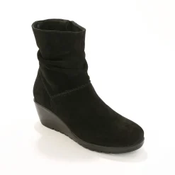 Leren boots met sleehak