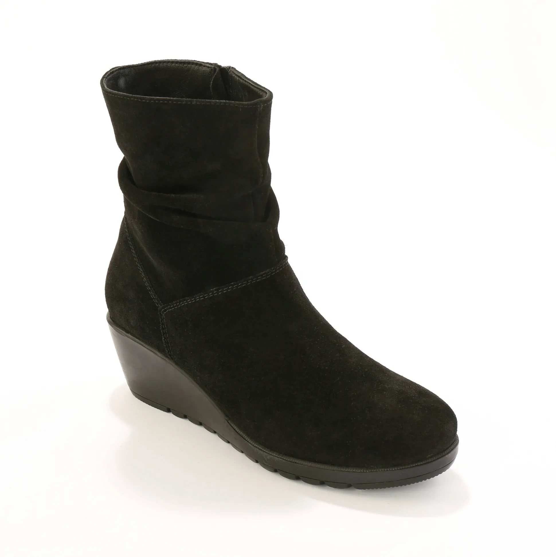 Leren boots met sleehak
