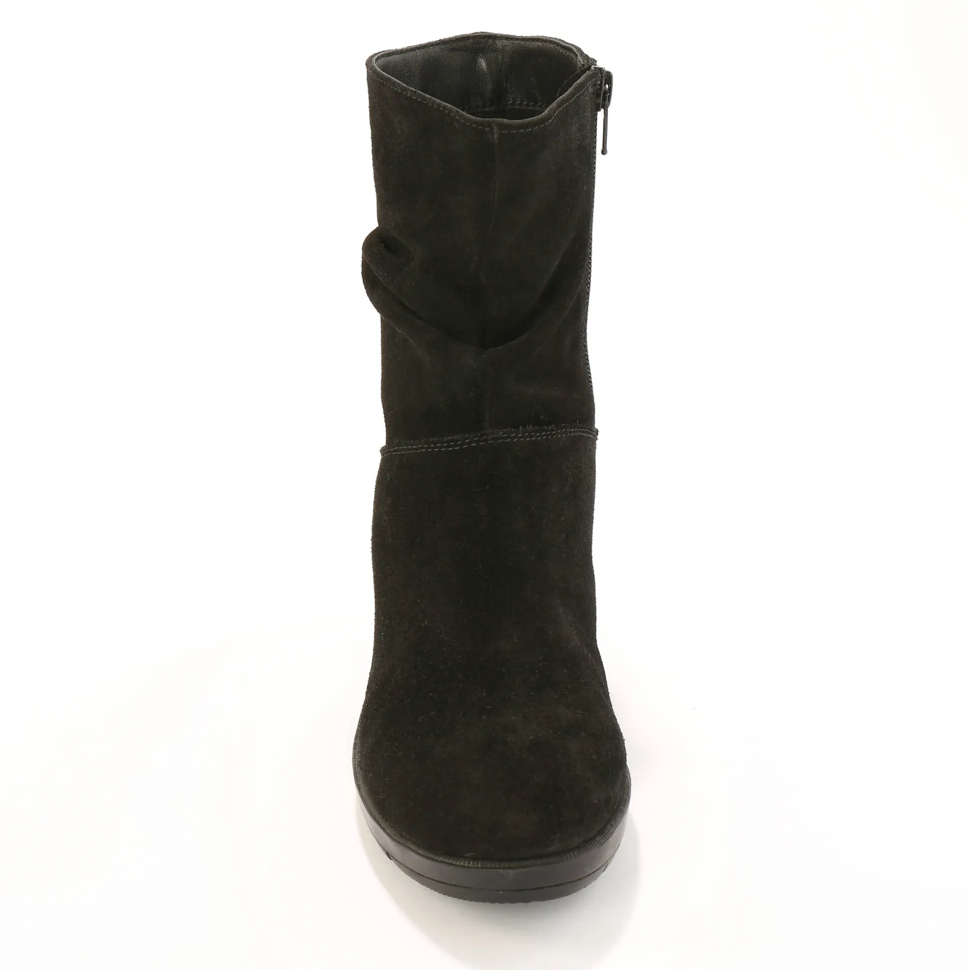 Leren boots met sleehak