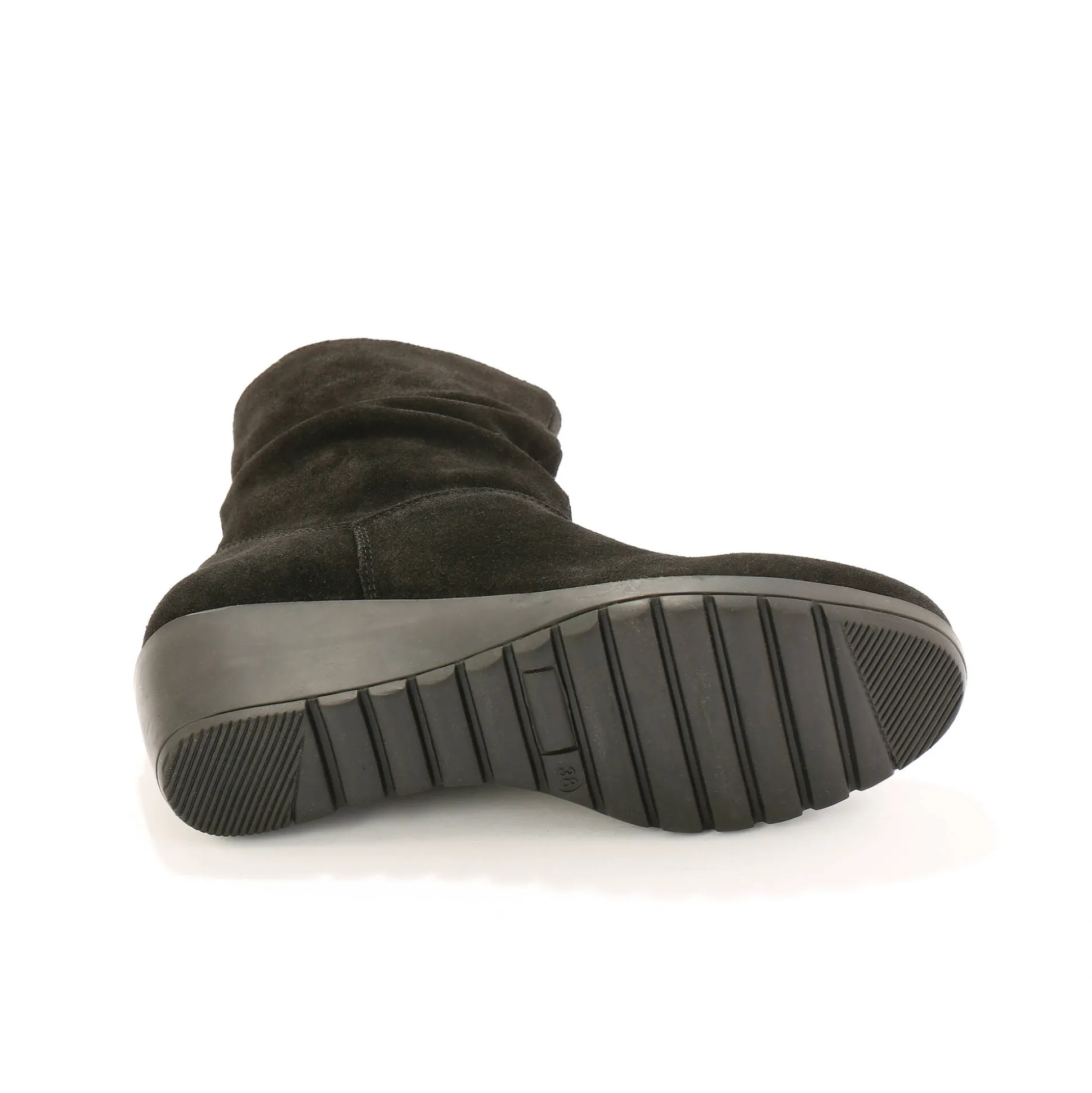 Leren boots met sleehak