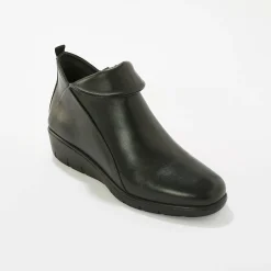 Leren boots met sleehak