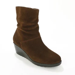Leren boots met sleehak