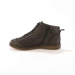 Leren boots met veters en rits