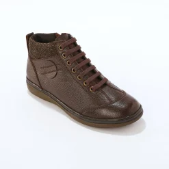 Leren boots met veters en rits