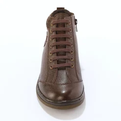 Leren boots met veters en rits