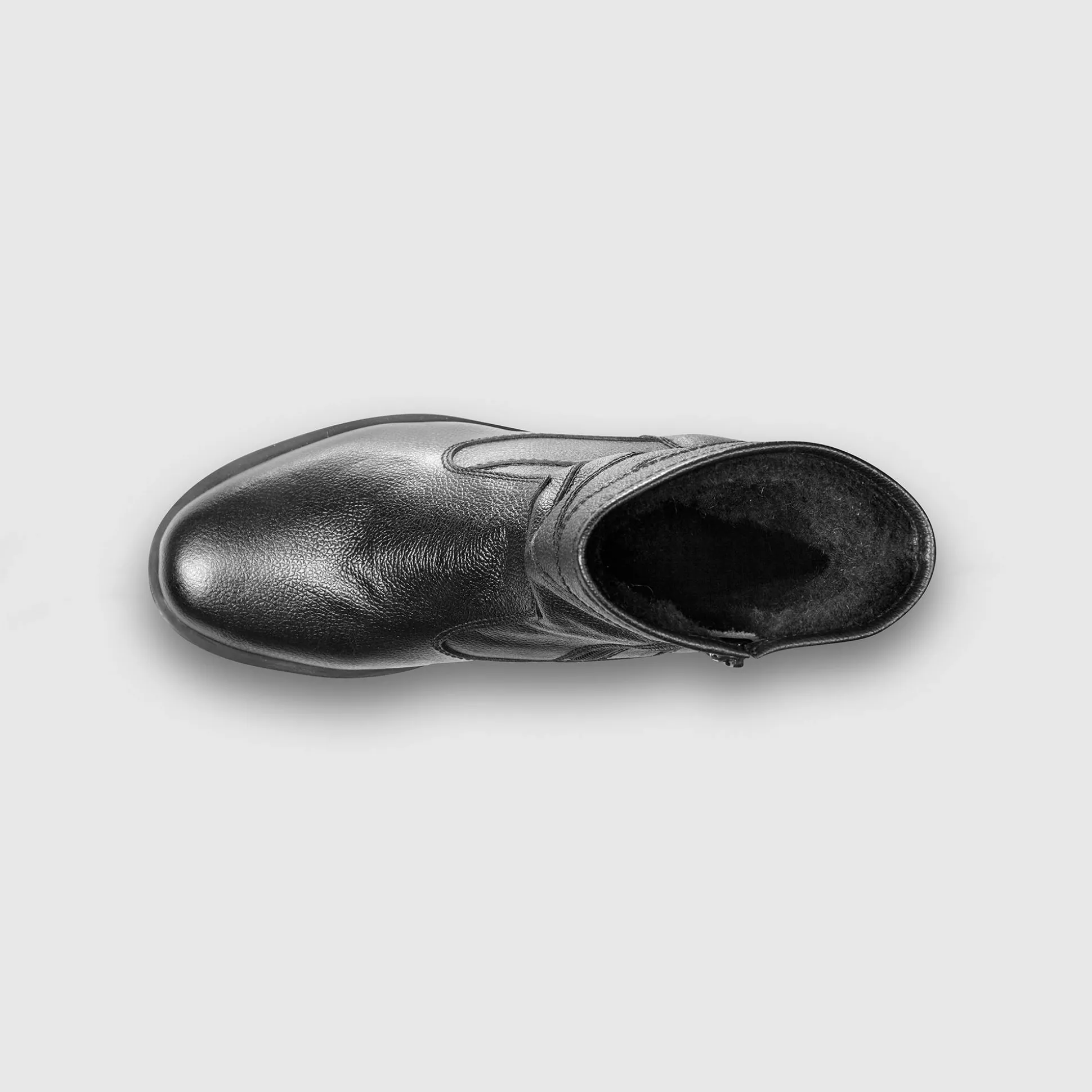Leren boots met wollen voering - tot maat 46