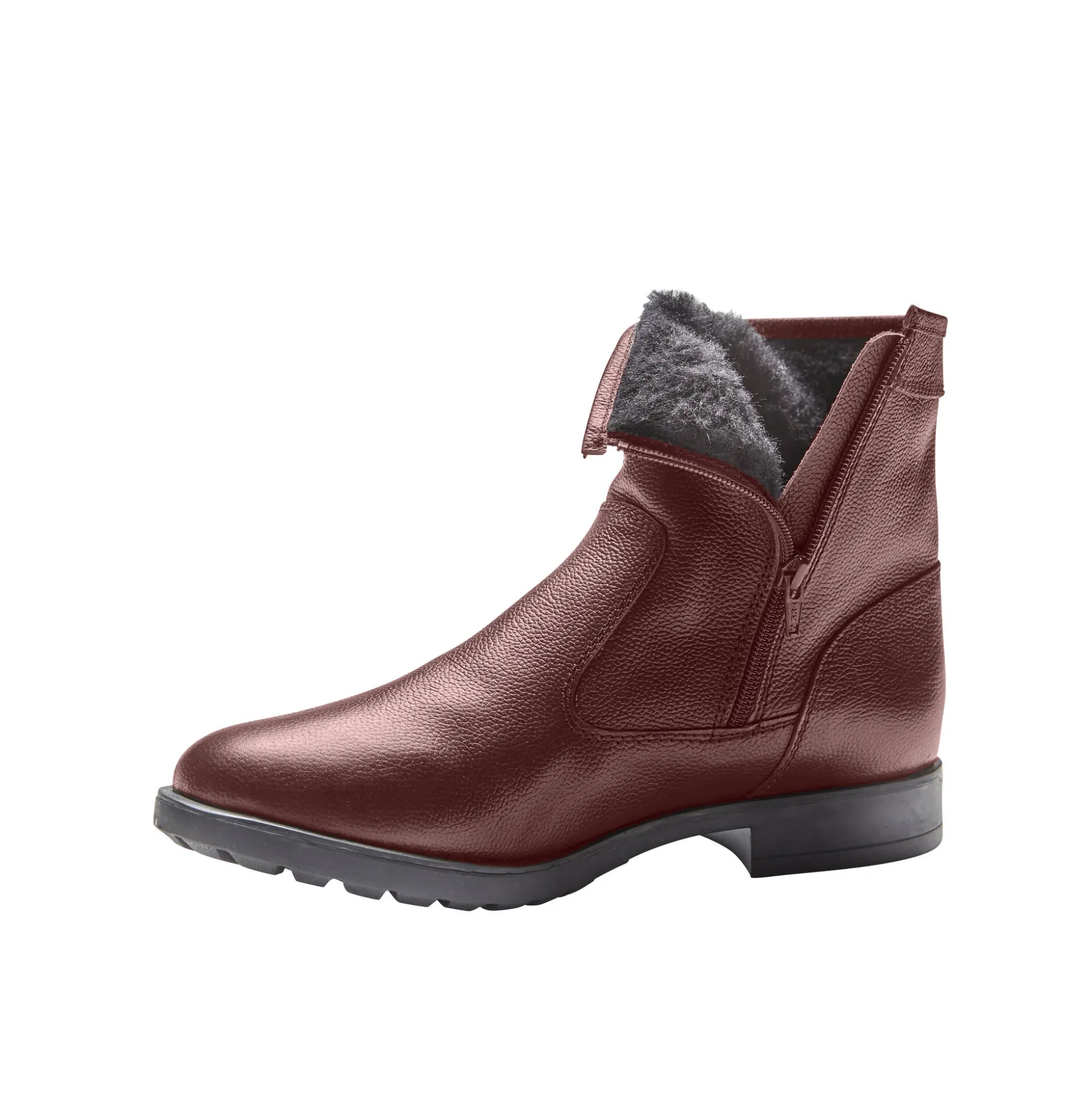 Leren boots met wollen voering - tot maat 46