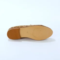 Leren mocassins met luipaardmotief