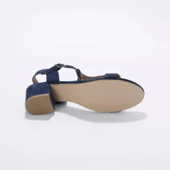 Leren sandalen met riempjes en hak, LWG-gecertificeerd