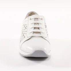 Leren sneakers met ajour