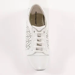 Leren sneakers met ajour