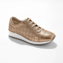 Leren sneakers met ajour