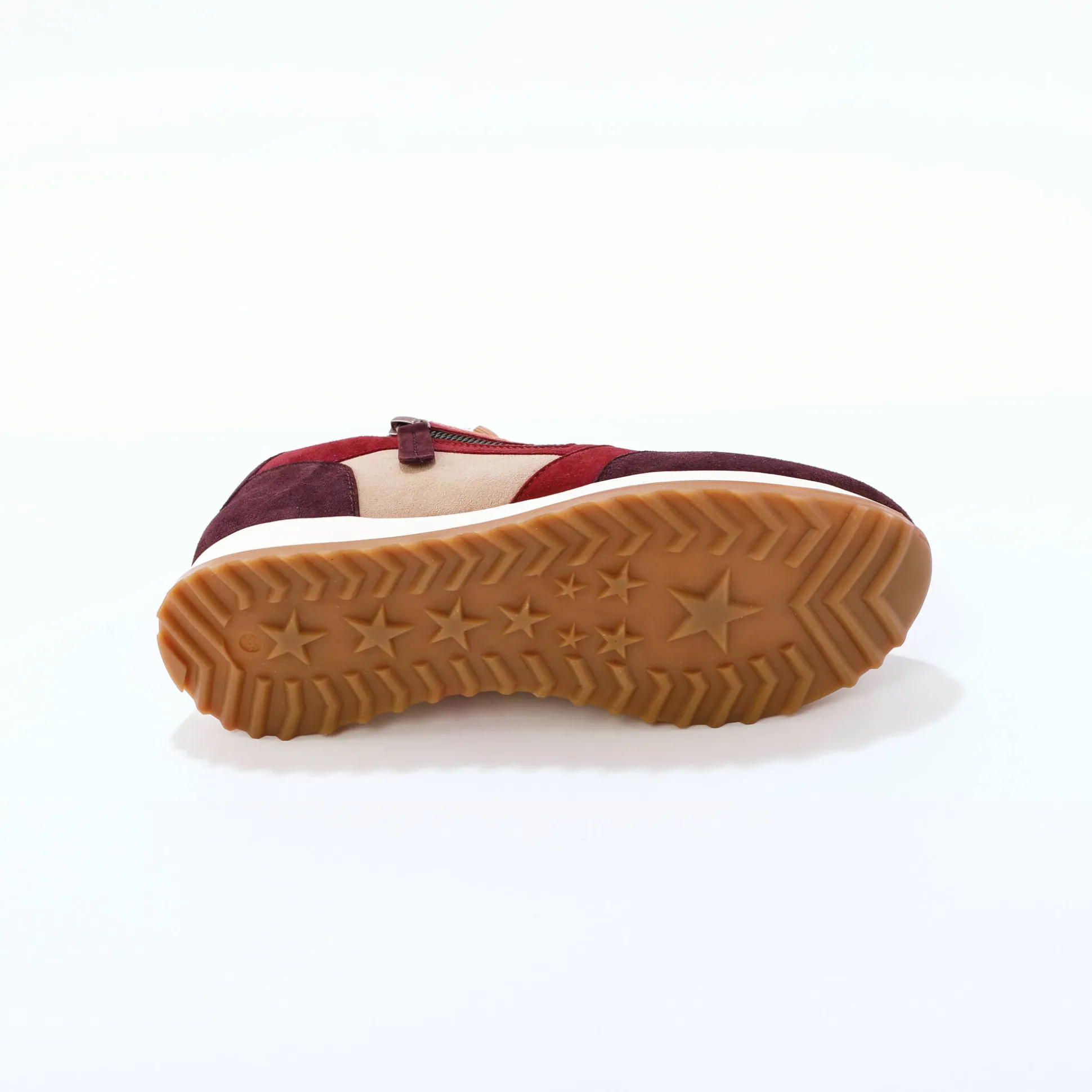 Leren sneakers met contrasterende fantasiepasjes