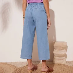 Lichte jeans met knooppand