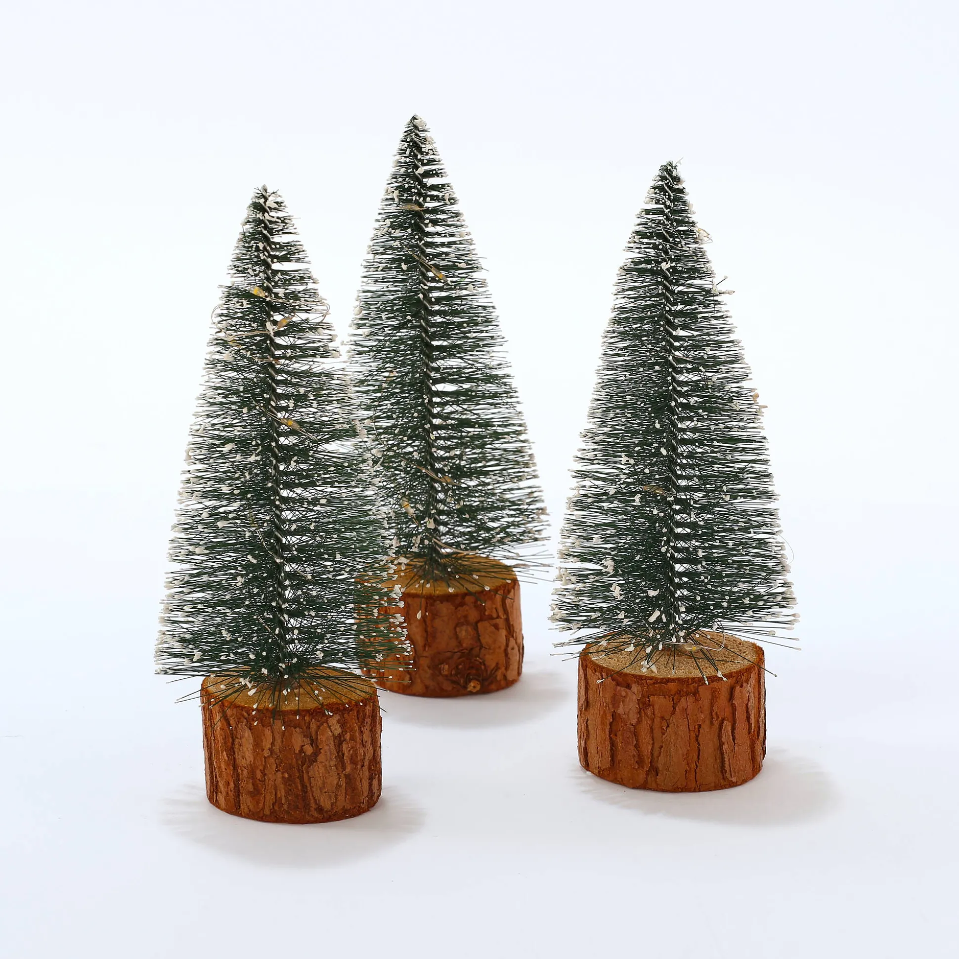 Lichtgevende kerstboom met leds - set van 3