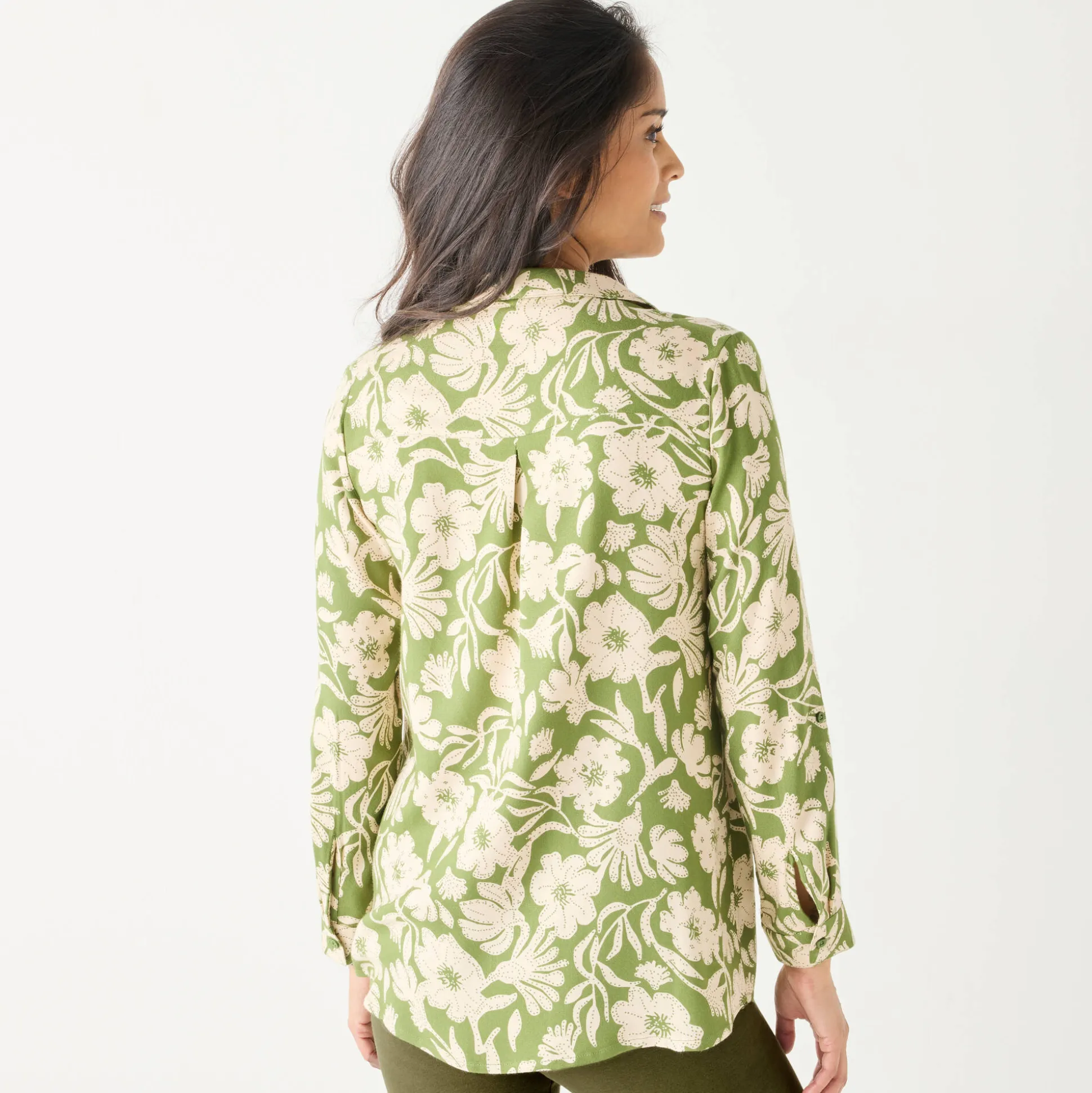 Likethemd met tweekleurige print, crêpe