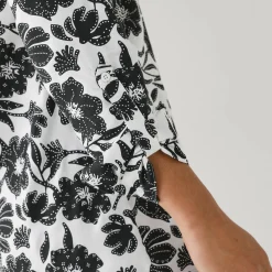 Likethemd met tweekleurige print, crêpe