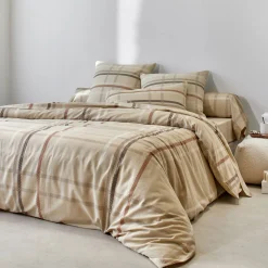 Linge de lit Karl imprimé écossais, en coton