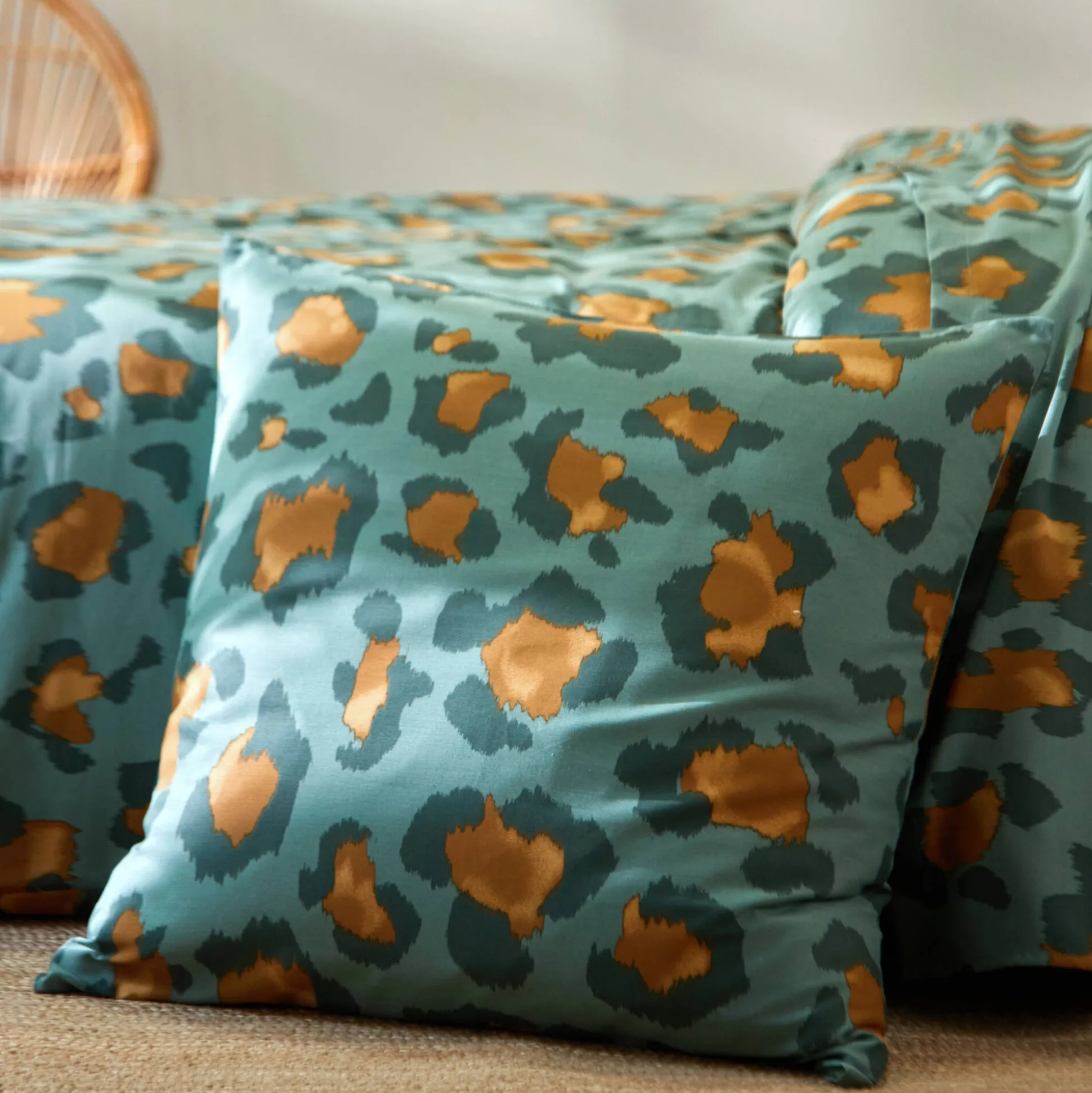 Linge de lit Pedro en polycoton imprimé peau de bête